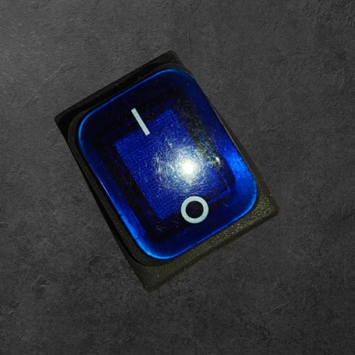Vodoodporno stikalo z LED 220V 16A modro
